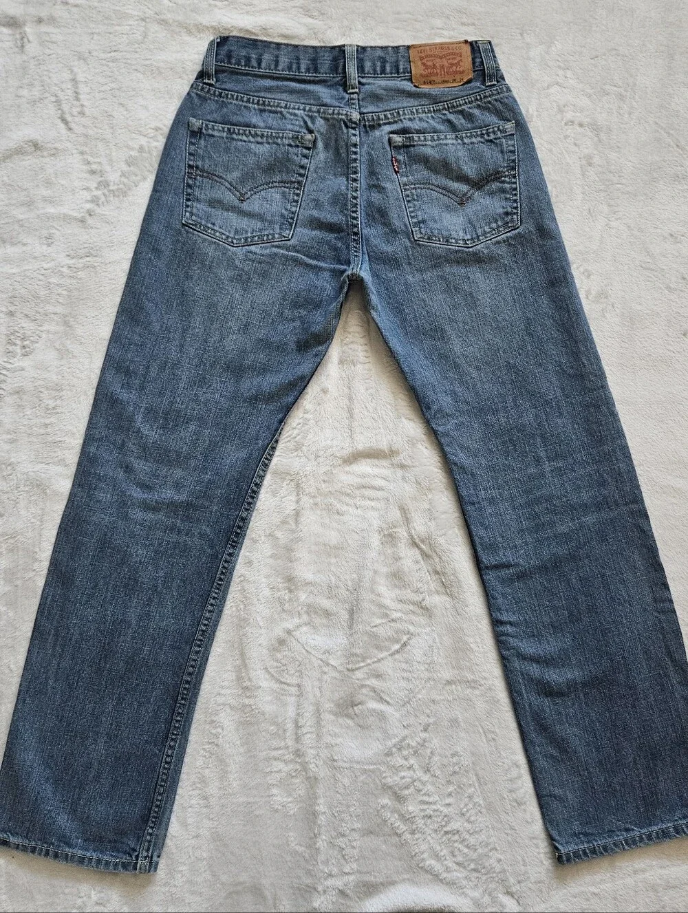 Levi's 514 Straight Blue Denim Jeans Mens 28 X 28 / Boys 16 Reg